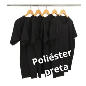 Camiseta *Lisa PRETA Poliéster* Tecido Malha Poliéster Sem estampa    