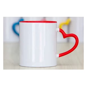 Caneca P/ sublimação *CORAÇÃO * vermelha Porcelana  Cores sortidas   