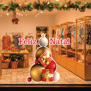 Adesivo Natalino Árvore bolas