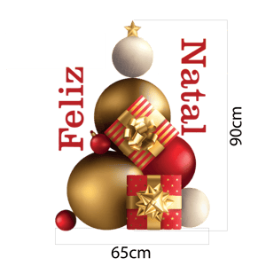 Adesivo Natalino Árvore bolas