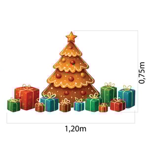 Adesivo Natalino Árvore presentes