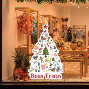 Adesivo Natalino Árvore Variedades