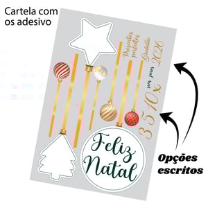 Adesivo estrela natalina - vitrine aérea