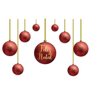 Adesivo bolas natalinas - vitrine aérea