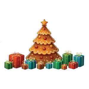 Adesivo Natalino Árvore presentes