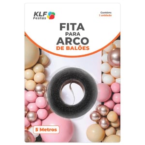 SUPORTE PARA BALÃO - FITA PARA ARCO DE BALÕES - 5M.  1,3CM X 5M    Com 125 furos. Em cada furo, é possível colocar de 2 a 3 balões (comporta qualquer tamanho de balão), totalizando um arco de 125 a 375 balões dependendo dos tamanhos utilizados. Pode ser reutilizada!