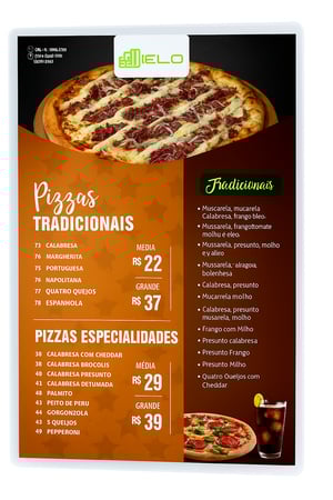 CARDÁPIO A4 PLASTIFICADO SULFITE 180G IMPRESSÃO 20X28,5cm - FINAL 22X30cm 4x4  (COLORIDO FRENTE E VERSO) POLASEAL  