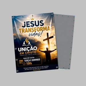 Lona com ilhós Lona Personalizado Colorida  Reforço e ilhós 