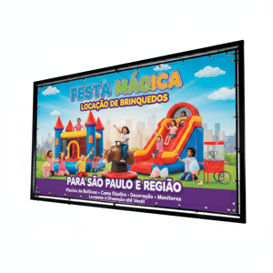 Placa de Lona por M² (Ilhós) Ferro Galvanizado Personalizado Colorida Lona 440g - Impressão Digital Lona com Ilhós 