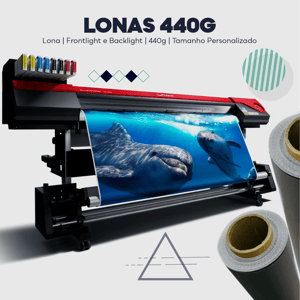 Lonas m²  m² Impressão somente frente colorida - 4x0   