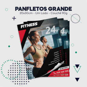 Panfleto Grande Um Lado Couchê 90g 20x28cm Impressão somente frente - 4x0  Refile 