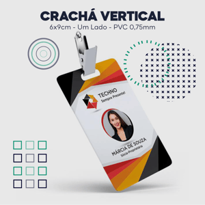 Crachás Personalizados Plástico Compacto 75g 9x6cm Variável   