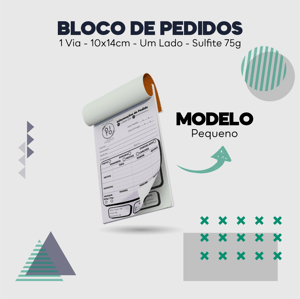 Bloco de Anotação - Pequeno - 1 Via Sulfite 75g 10x14cm 4x0 - Impressão somente frente   