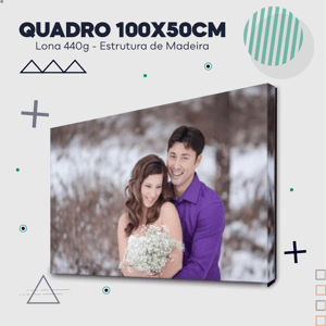 Quadro Decorativo - 100x50cm Lona 440g 100x50cm Impressão somente frente - 4x0 Estrutura de madeira Sarrafo de 2cm 