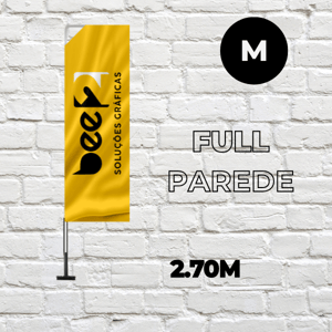 WIND FULL PAREDE (M) Completo com Hastes e Suporte de Aço 2.70m x 0.65m Dupla-Face | Impressão Ultra-HD EPSON RETANGULAR Estrutura de Alumínio Desmontável FRETE GRÁTIS NAS COMPRAS ACIMA DE 100,00, CONSULTE AS REGIÕES.