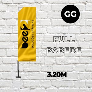 WIND FULL PAREDE (GG) Completo com Hastes e Suporte de Aço 3.20m x 0.65m Dupla-Face | Impressão Ultra-HD EPSON RETANGULAR Estrutura de Alumínio Desmontável FRETE GRÁTIS NAS COMPRAS ACIMA DE 100,00, CONSULTE AS REGIÕES.