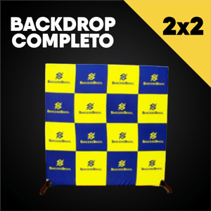 BACKDROP DUPLA-FACE 2000x2000mm TECIDO OXFORD HD 4 X 4 CORES DUPLA-FACE QUADRADO DE ALUMÍNIO IMPRESSÃO ULTRA-HD EPSON TUBOS DE ALUMÍNIO DESMONTÁVEL COSTURA | VELCRO | EMENDA HORIZONTAL FRETE GRÁTIS NAS COMPRAS ACIMA DE 100,00, CONSULTE AS REGIÕES.