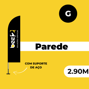 WIND PAREDE (G) Completo com Hastes e Suporte de Aço 2.90M X 0.65M Dupla-Face Ultra-HD Sublimática EPSON Modelos PENA-FACA-VELA-ÂNGULO Estrutura de Alumínio Desmontável FRETE GRÁTIS NAS COMPRAS ACIMA DE 100,00, CONSULTE AS REGIÕES.