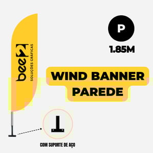 WIND PAREDE (P) Completo com Hastes e Suporte de Aço 1.85M X 0.65M Dupla-Face Ultra-HD Sublimática EPSON Modelos PENA-FACA-VELA-ÂNGULO Estrutura de Alumínio Desmontável FRETE GRÁTIS NAS COMPRAS ACIMA DE 100,00, CONSULTE AS REGIÕES.