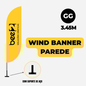 WIND PAREDE (GG) Completo com Hastes e Suporte de Aço 3.45M X 0.65M Dupla-Face Ultra-HD Sublimática EPSON Modelos PENA-FACA-VELA-ÂNGULO Estrutura de Alumínio Desmontável FRETE GRÁTIS NAS COMPRAS ACIMA DE 100,00, CONSULTE AS REGIÕES.