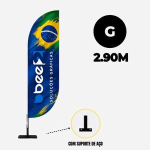 WIND PAREDE (G) Completo com Hastes e Suporte de Aço 2.90M X 0.65M Dupla-Face Ultra-HD Sublimática EPSON Modelos PENA-FACA-VELA-ÂNGULO Estrutura de Alumínio Desmontável FRETE GRÁTIS NAS COMPRAS ACIMA DE 100,00, CONSULTE AS REGIÕES.