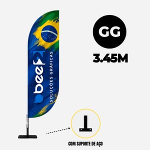 WIND PAREDE (GG) Completo com Hastes e Suporte de Aço 3.45M X 0.65M Dupla-Face Ultra-HD Sublimática EPSON Modelos PENA-FACA-VELA-ÂNGULO Estrutura de Alumínio Desmontável FRETE GRÁTIS NAS COMPRAS ACIMA DE 100,00, CONSULTE AS REGIÕES.