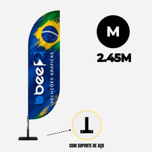 WIND PAREDE (M) Completo com Hastes e Suporte de Aço 2.45M X 0.65M Dupla-Face Ultra-HD Sublimática EPSON Modelos PENA-FACA-VELA-ÂNGULO Estrutura de Alumínio Desmontável FRETE GRÁTIS NAS COMPRAS ACIMA DE 100,00, CONSULTE AS REGIÕES.