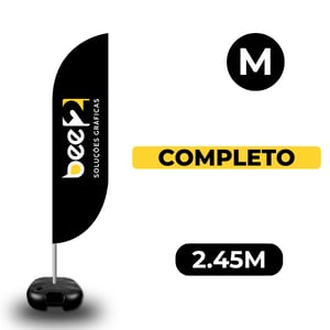 WIND COMPLETO (M) TECIDO TECNOSPORT 100% SINTÉTICO 2.45M X 0.65M DUPLA-FACE | IMPRESSÃO ULTRA-HD EPSON ESTRUTURA DE ALUMÍNIO DESMONTÁVEL FACA | PENA | VELA | ÂNGULO / BASE TITAN BLACK FRETE GRÁTIS NAS COMPRAS ACIMA DE 100,00, CONSULTE AS REGIÕES.