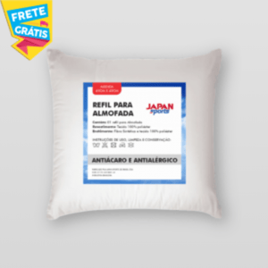 REFIL ALMOFADA FIBRA VIRGEM DE SILICONE ANTIALÉRGICO 45CM X 45CM BRANCA TECIDO TACTEL ENCHIMENTO 500GR / SUPER MACIA FRETE GRÁTIS NAS COMPRAS ACIMA DE 100,00, CONSULTE AS REGIÕES.