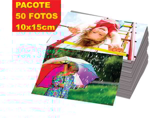 PACOTE 50 FOTOS 10x15cm PAPEL FOTOGRAFICO 10x15cm 4x0 CORES  Corte reto 
