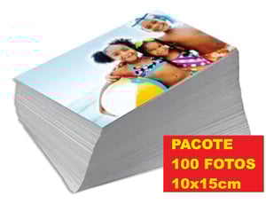 PACOTE 100 FOTOS 10x15cm PAPEL FOTOGRAFICO 10x15cm 4x0 CORES  Corte reto 