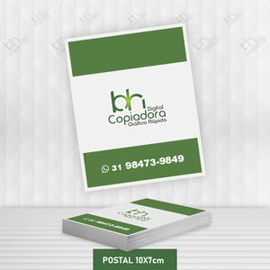 POSTAIS 10x7cm Couchê 250g 10x7cm 4x4 cores LAMINAÇÃO FOSCA / BRILHO Corte e Refile 