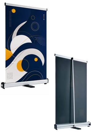 Banner Rollup Lona 440g 85x200cm 4x0 cores   Banner Roll Up formato 85x200cm com estrutura em alumínio.