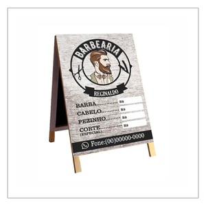 Cavalete em Madeira (60x90cm) ★ Lona 280g ★ 60x90 cm ★ 2 Faces ★ Sem Revestimento ★ Armação em madeira 