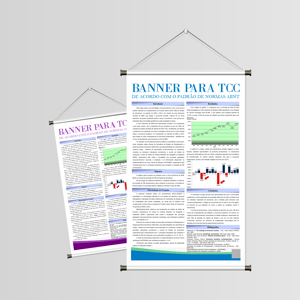 BANNER TCC 90x100 CM Lona 440g TAMANHO PADRÃO Colorido  Madeira e cordinha 