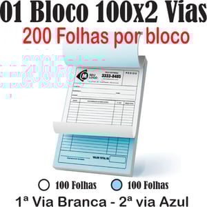 RECEITUÁRIOS E COMANDAS AUTOCOPIATIVO 1 BLOCO Sulfite 56g TAMANHO 10x15 / 15x21 /  21x30 colorido   