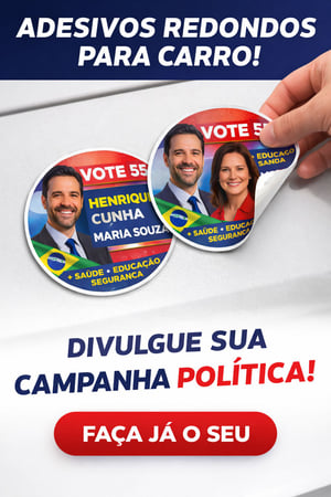 Bolacha politica . ( vinil adesivo redondo )
