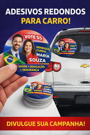 Bolacha politica . ( vinil adesivo redondo )