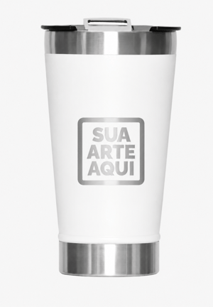 Copo Térmico 473ml com tampa abridor aço BR