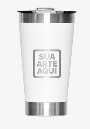 Copo Térmico 473ml com tampa abridor aço BR