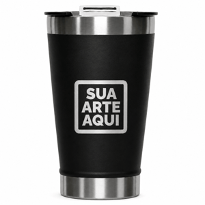 Copo Térmico 473ml com tampa abridor aço      