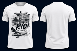 Camiseta gola redonda branca (DTF)      