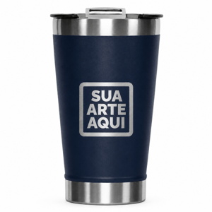 Copo Térmico 473ml com tampa abridor aço      