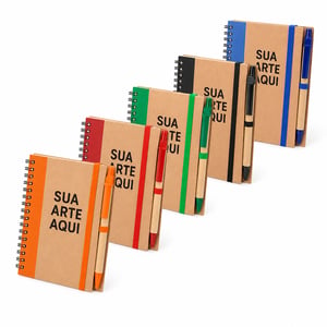 Caderno Ecológico com Caneta 14,4 x11      