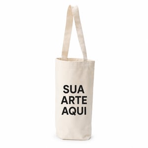 Porta Garrafa Ecobag Algodão Cru - 15x32      