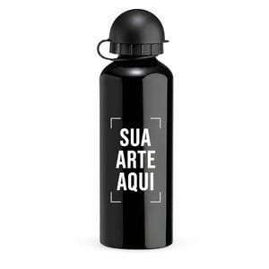 SQUEEZE ALUMINIO 500ML C/ BICO E MOSQUETÃO PR      