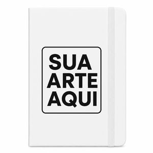 CADERNETA COURO SINTÉTICO 21X14 branco sem pauta      