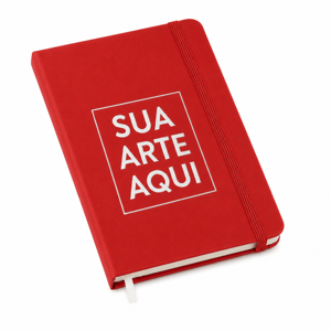 Caderneta Pequena tipo MOLESKINE vermelho sem PAUTA - 10x15cm - 80 folhas      