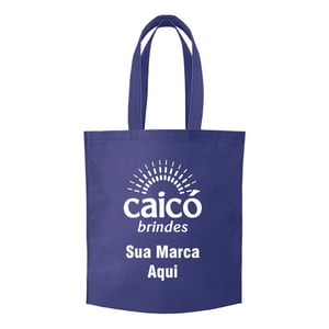 Sacola de TNT 80g 41,8x37,2x8cm Personalizada em 1 Cor com Costura Termo Selada - 13780N