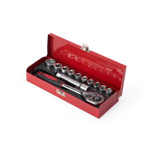Kit Ferramentas 12 Peças com Estojo Metálico | Catraca e Soquetes Premium - 07040